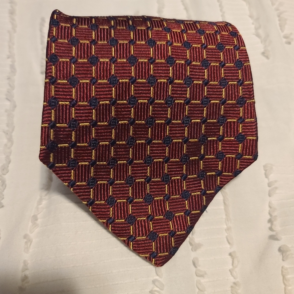 Tommy Hilfiger Burgundy Silk Neck Tie